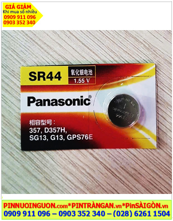 Panasonic SR44W-Pin 303, Pin 1.55v Silver Oxide Panasonic SR44SW-Pin 357 chính hãng /CÒN HÀNG